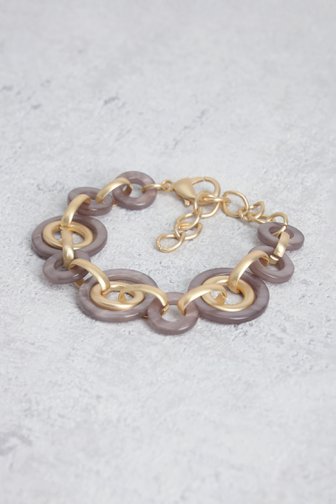 Le devant de Bracelet à éléments ronds taupe de Liberty Island pour Femmes