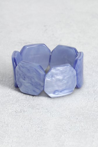 Le devant de Bracelet élastique à effet marbre bleu de Liberty Island pour Femmes