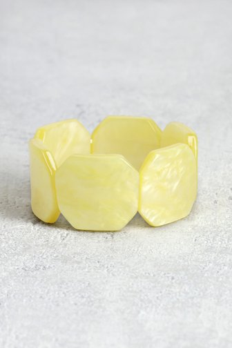 Le devant de Bracelet élastique à effet marbre jaune de Liberty Island pour Femmes