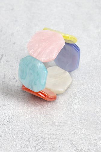 Le devant de Bracelet élastique à effet marbre multicolore de Liberty Island pour Femmes