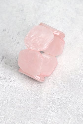 Le devant de Bracelet élastique à effet marbre rose de Liberty Island pour Femmes