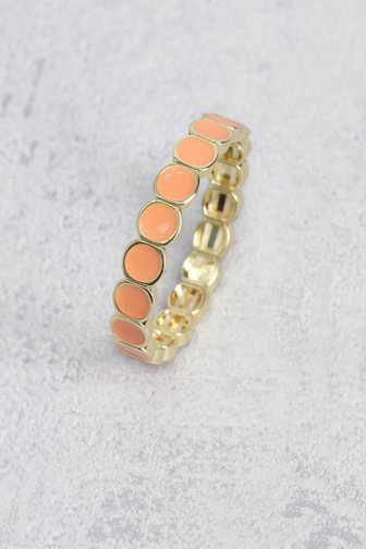 Le devant de Bracelet élastique avec perles orange de Liberty Island pour Femmes