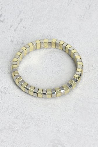 Le devant de Bracelet élastique en doré et argenté de Liberty Island pour Femmes