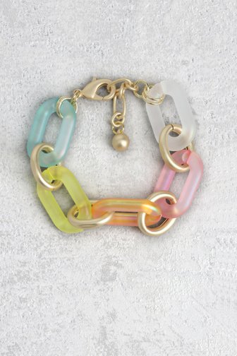 Le devant de Bracelet multicolore avec maillons de Liberty Island pour Femmes