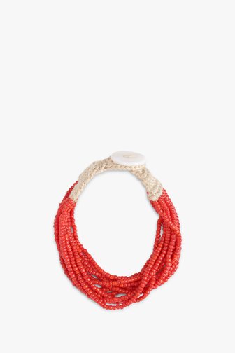 Bracelet rouge avec perles fines de Liberty Island pour Femmes