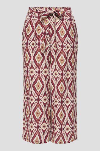 Productfoto 1 van Broek met print in roodtinten door ONLY Carmakoma voor Dames