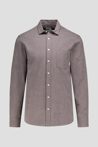 Voorkant van Bruin hemd - Regular fit door Casual Five voor Heren