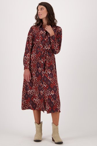 Bruin kleedje met geruite print  van Liberty Loving nature voor Dames