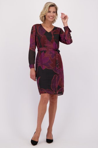 Voorkant van Bruin kleedje met print door Claude Arielle voor Dames