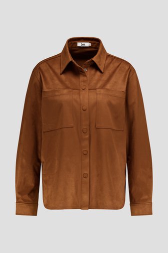 Extra foto 4 van Bruin overshirt in suède look door Louise voor Dames