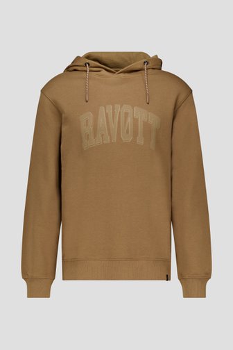Bruinbeige hoodie van Ravøtt voor Heren