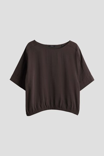 Voorkant van Bruine blouse met driekwartmouw door Opus voor Dames