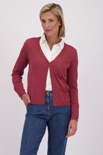 Voorkant van Bruine cardigan met lange mouwen door Claude Arielle voor Dames