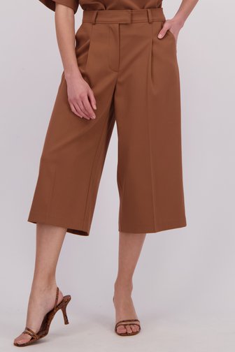 Voorkant van Bruine culotte met bandplooien door D'Auvry voor Dames