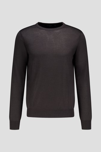Productfoto 1 van Bruine fijn gebreide trui met ronde hals door Dansaert Black voor Heren