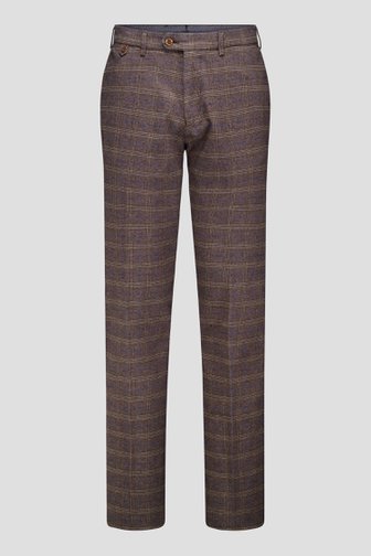 Productfoto 1 van Bruine geruite chino - Dallas - Slim fit door Brassville voor Heren
