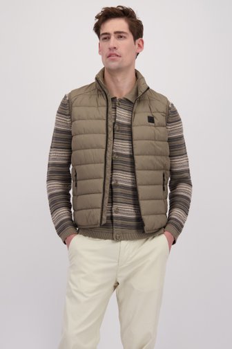 Voorkant van Bruine gewatteerde bodywarmer door Marc O'Polo voor Heren