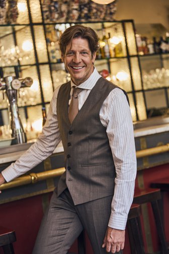 Extra foto 1 van Bruine gilet - slim fit door Dansaert Black voor Heren