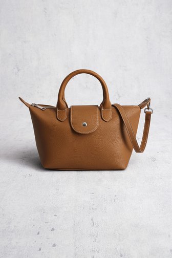 Voorkant van Bruine handtas met leather look door Liberty Island voor Dames