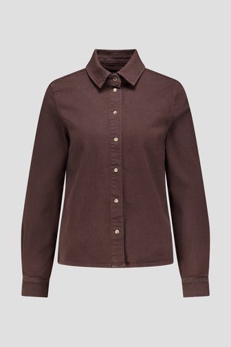 Voorkant van Bruine jeansvest door Liberty Island Denim voor Dames