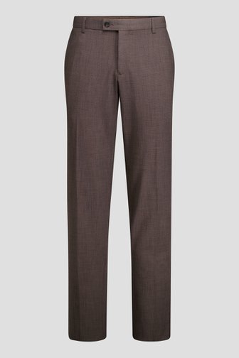 Voorkant van Bruine kostuumbroek - Slim fit - Schmidt door Dansaert Black voor Heren