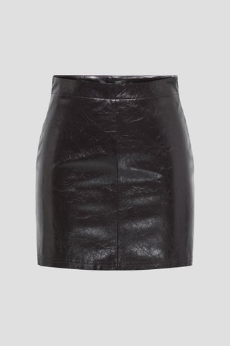 Voorkant van Bruine minirok met lederlook door JDY voor Dames