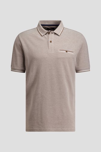 Voorkant van Bruine polo met korte mouwen door Dansaert Blue voor Heren