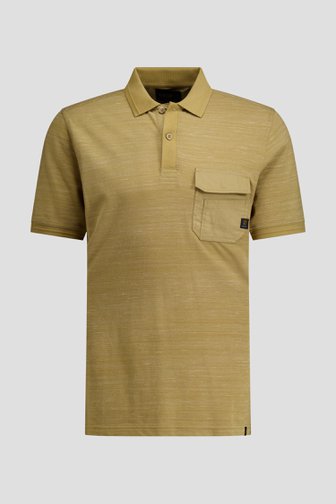 Voorkant van Bruine polo met korte mouwen door Ravøtt voor Heren