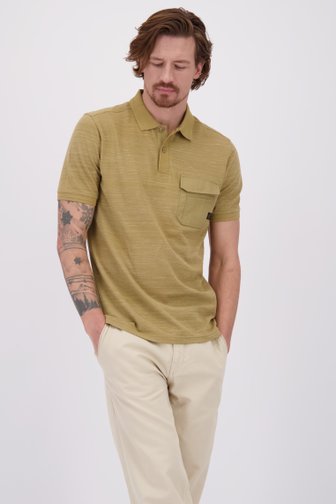 Voorkant van Bruine polo met korte mouwen door Ravøtt voor Heren