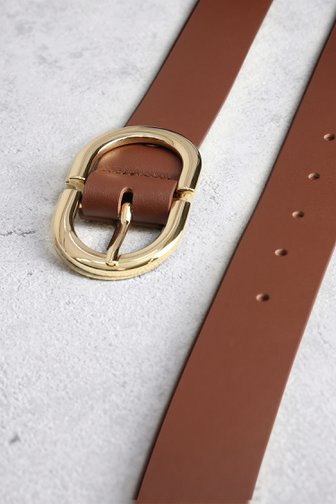 Bruine riem met gouden gesp van D'Auvry voor Dames