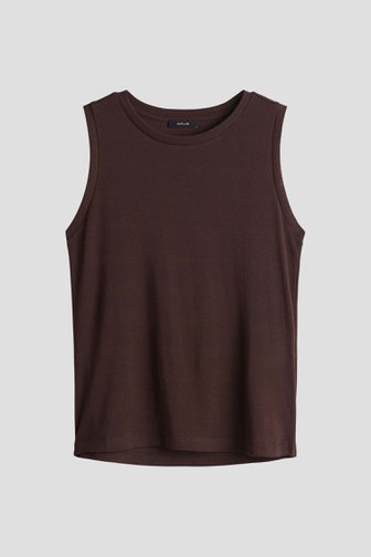 Voorkant van Bruine top met ronde hals door Opus voor Dames