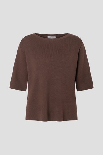 Productfoto 1 van Bruine trui met korte mouwen door More & More voor Dames