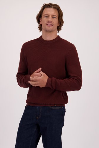 Voorkant van Bruine trui met ronde hals door Ravøtt voor Heren