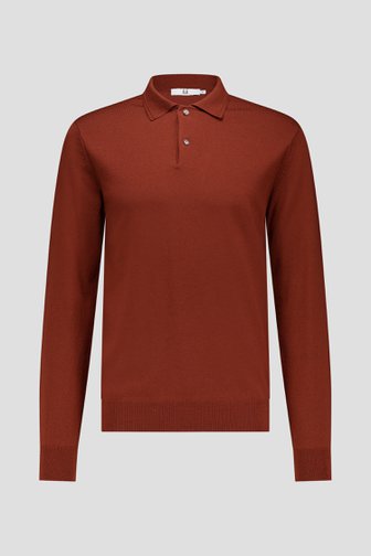 Voorkant van Bruine wollen trui met kraagje door Upper East voor Heren