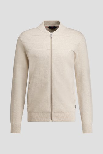 Le devant de Cardigan beige à fermeture éclair de Dansaert Blue pour Hommes