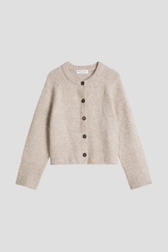 Le devant de Cardigan beige chiné de Marc O'Polo pour Femmes