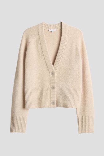 Le devant de Cardigan beige en maille de Opus pour Femmes