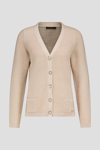 Cardigan beige scintillant de Claude Arielle pour Femmes