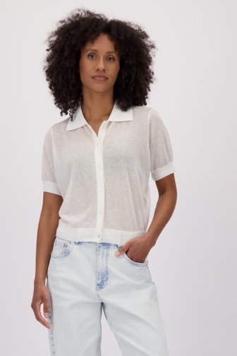 Cardigan blanc en maille fine de Louise pour Femmes