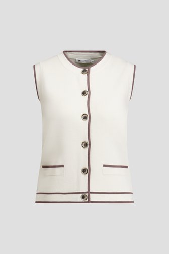 Le devant de Cardigan blanc sans manches de D'Auvry pour Femmes