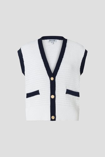 Photo produit 1 de Cardigan blanc sans manches de More & More pour Femmes