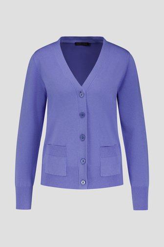 Photo produit 1 de Cardigan bleu à manches longues de Claude Arielle pour Femmes