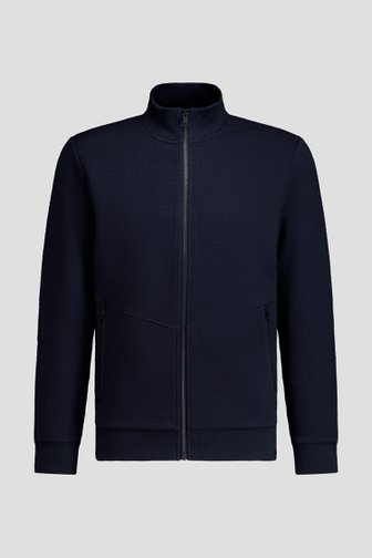 Le devant de Cardigan bleu marine zippé de Ravøtt pour Hommes