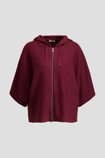 Photo produit 1 de Cardigan bordeaux à capuche de Barbara Lebek pour Femmes