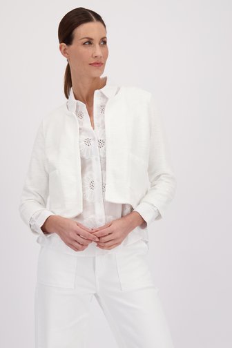 Cardigan bouclé écru de More & More pour Femmes