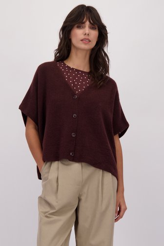 Le devant de Cardigan brun oversize de Louise pour Femmes