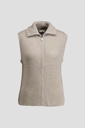 Photo produit 1 de Cardigan brun sans manches de Barbara Lebek pour Femmes