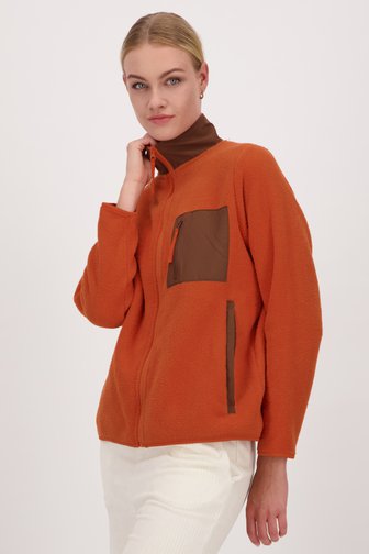 Cardigan doux en polaire orange, female, Marque: Liberty Island