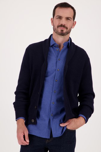 Cardigan en laine bleu foncé, male, Marque: Upper East