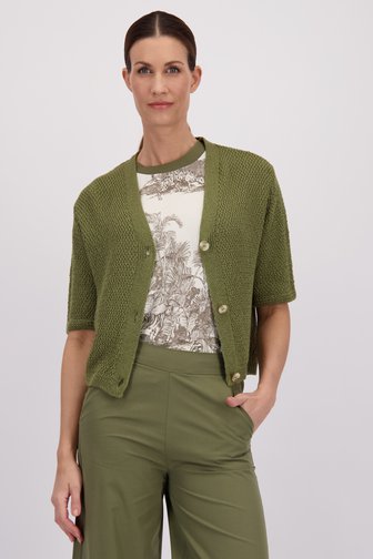 Cardigan en maille kaki de More & More pour Femmes
